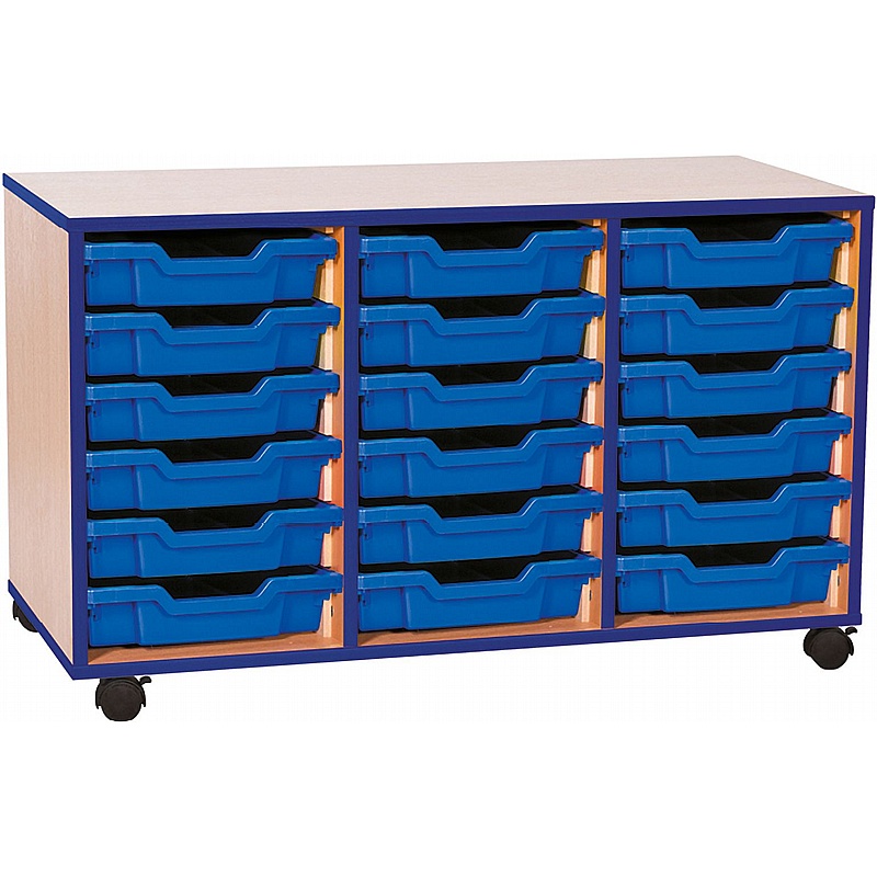 Accento Triple Column 18 Shallow Tray Storage - Education