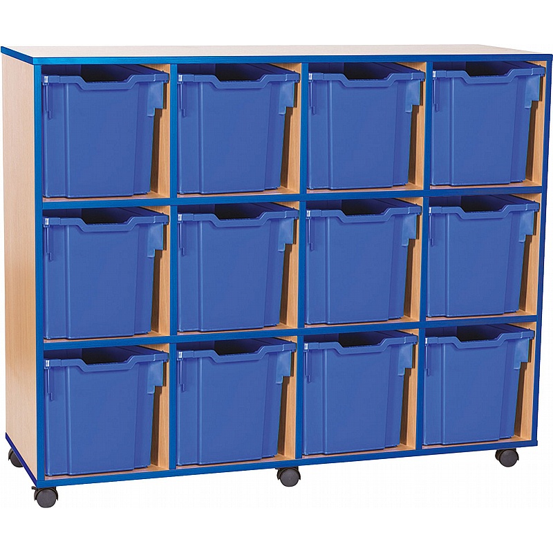 Accento Quad Column 12 Jumbo Tray Storage - Education