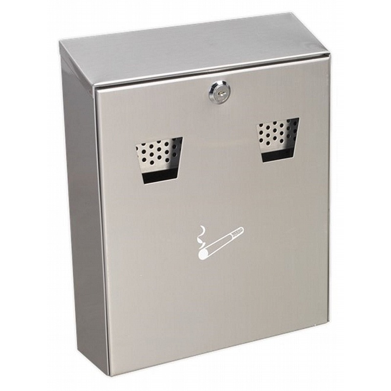 Stainless Steel Wall Mounted Cigarette Bin - Premises