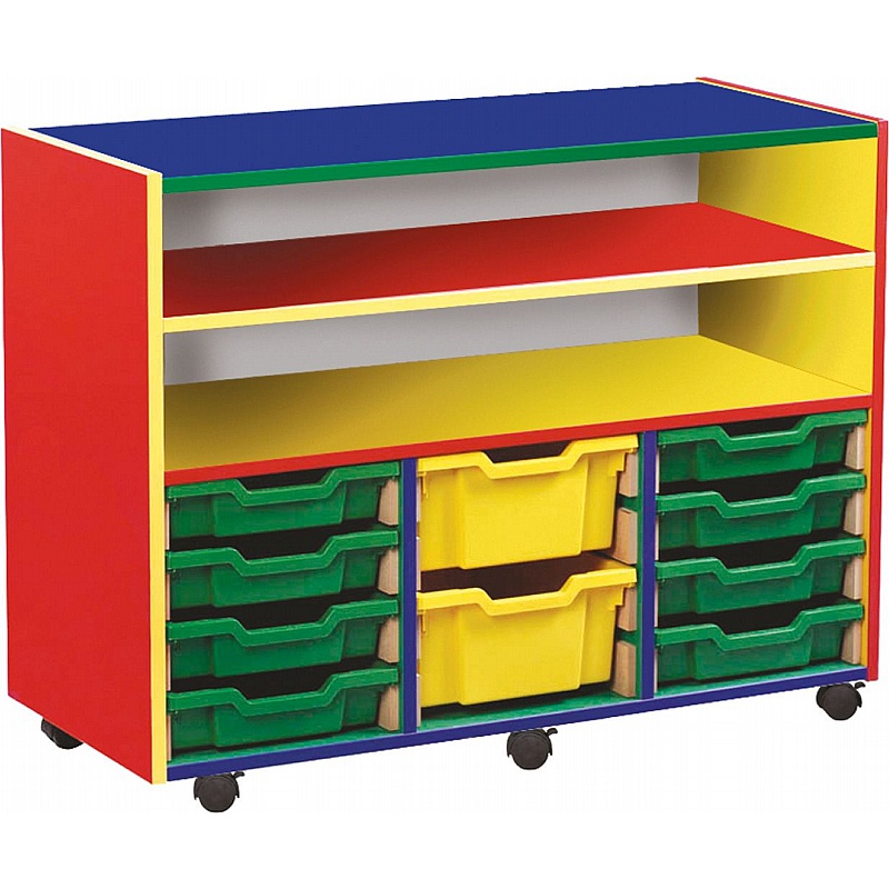 Colore Triple Column 10 Tray Combination Storage - Education