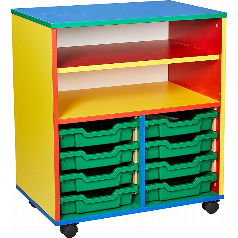 Colore Double Column 8 Tray Combination Storage - Education