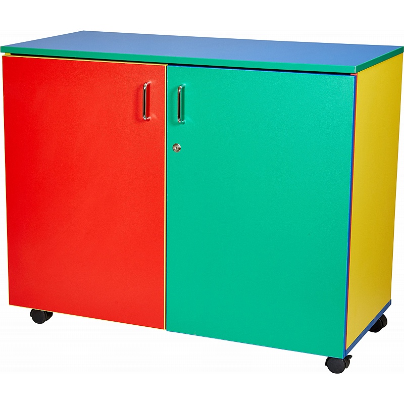 Colore Double Door School and Library Mobile Cupboards - Education