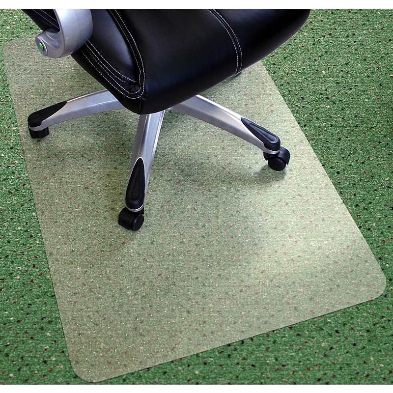 Valuemat Basic Rectangular Vinyl Chair Mat for Low Pile Carpets - Office Furniture