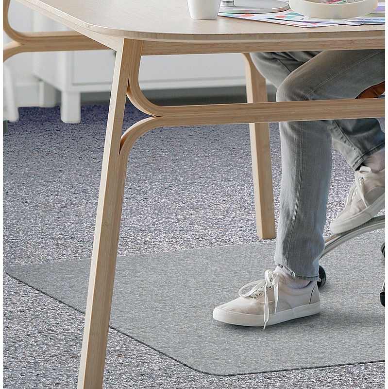 EcoTex Marvec Bio Carbon Neutral Rectangular Polycarbonate Chair Mat for Carpets - Office Furniture