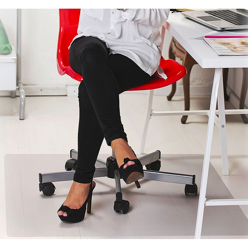 EcoTex Marlon BioPlus Carbon Neutral Rectangular Polycarbonate Chair Mat for Hard Floors - Office Furniture