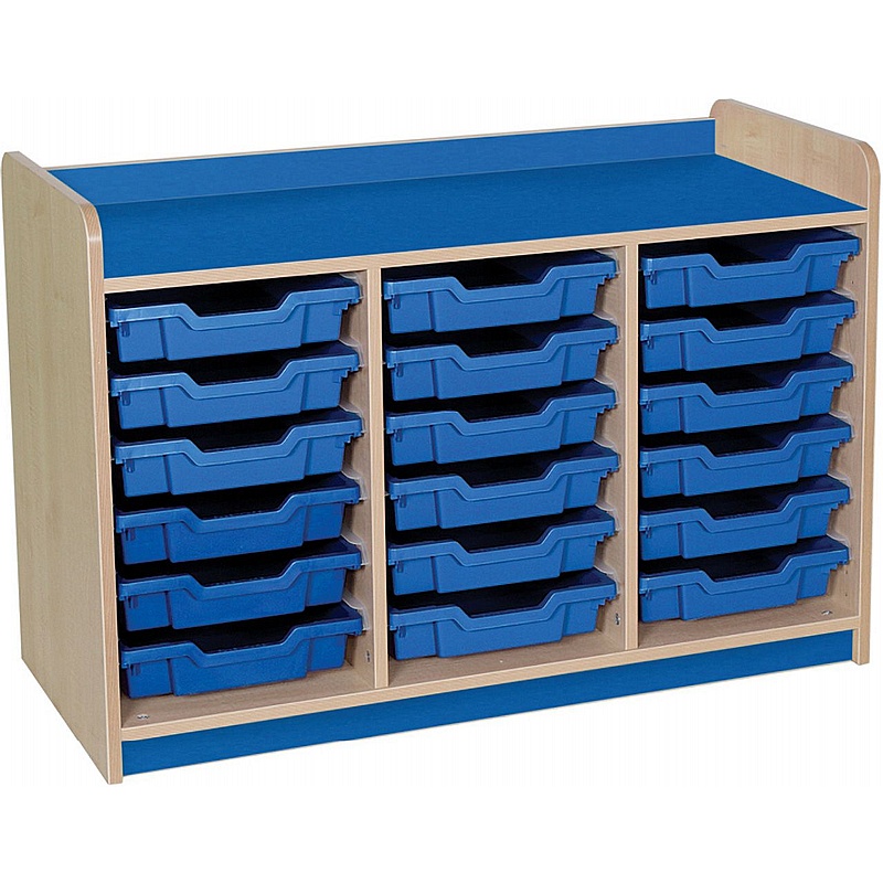 KubbyClass Library Triple Column Shallow Tray Storage Unit - Education