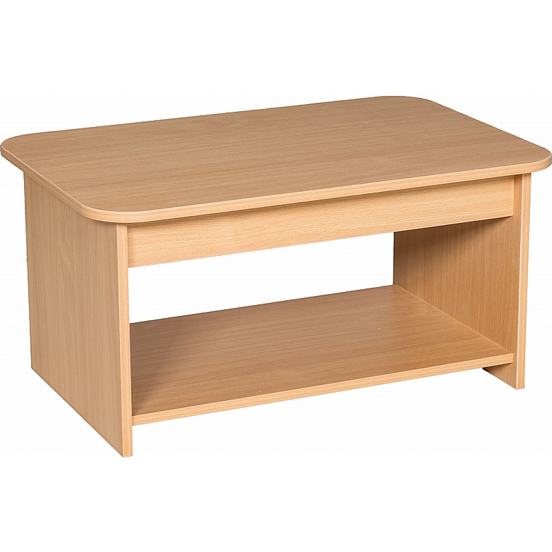 Campus Curve Rectangular Panel End Coffee Tables - Office Furniture
