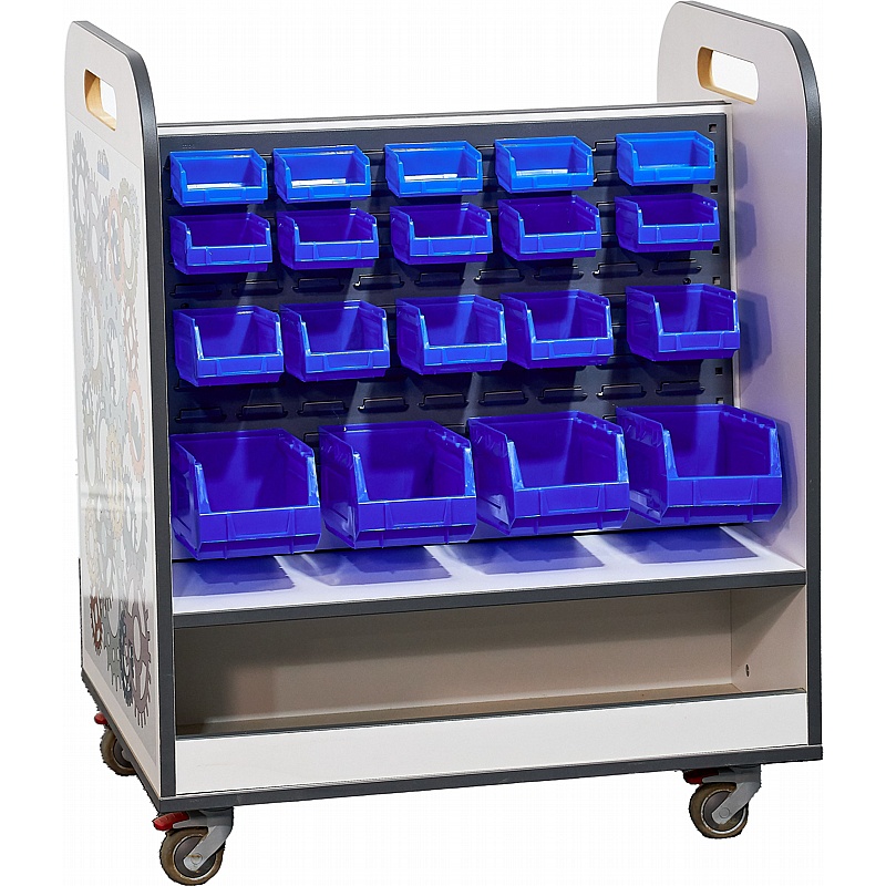MakerTeam Heavy Duty Double Sided Component Trolley - Education