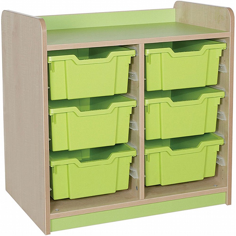 KubbyClass Library Double Column Combination Tray Storage Unit - Education