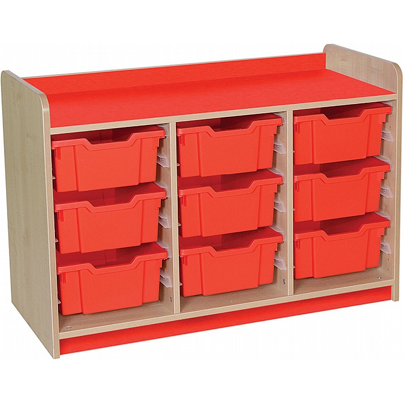 KubbyClass Library Triple Column Combination Tray Storage Unit - Education