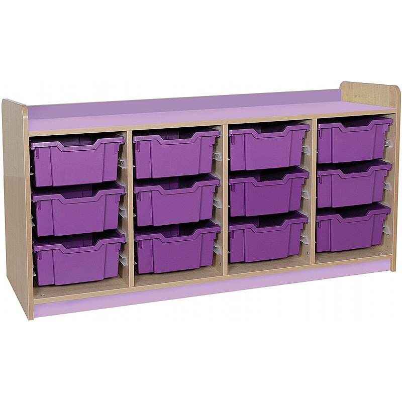 KubbyClass Library Quad Column Combination Tray Storage Unit - Education