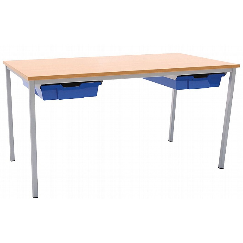 Campus Fully Welded Rectangular School Tables with Trays - Education