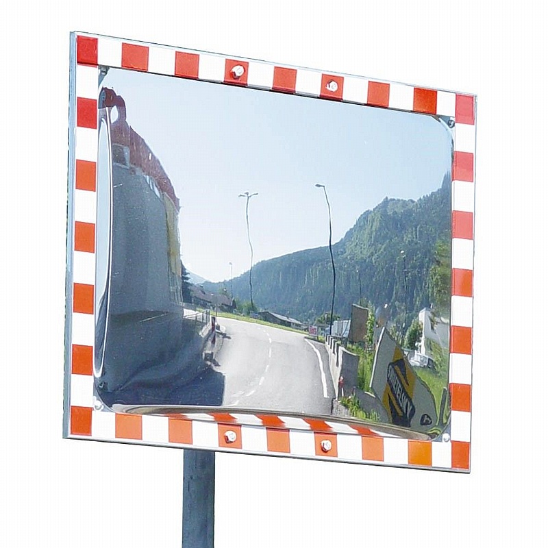 Durabel Stainless Steel IceFree Rectangular Traffic Mirrors - Premises