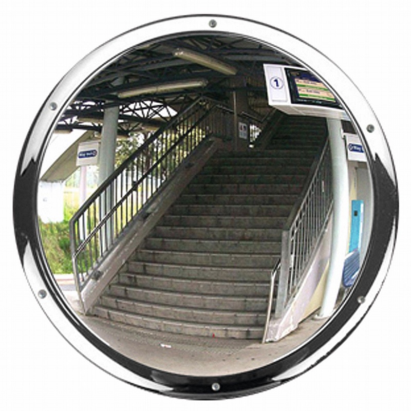 Anti-Vandal Round Stainless Steel Mirror - Premises