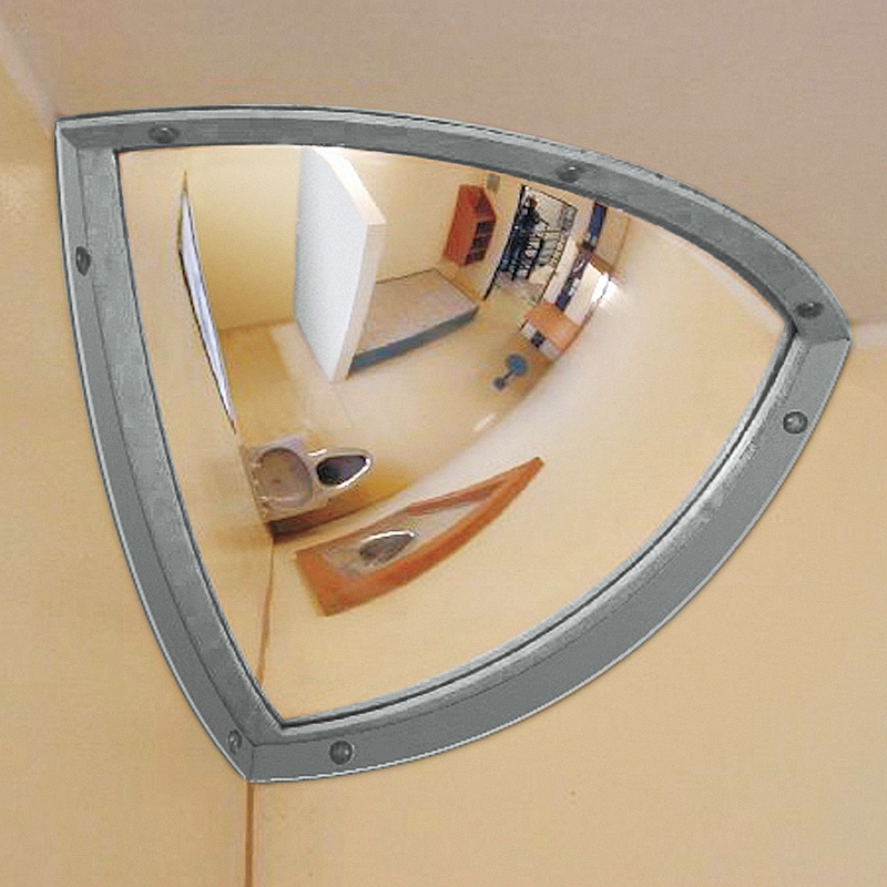Institutional Stainless Steel 90 Degree Observation Mirror - Premises