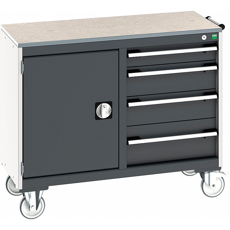 Bott Cubio Mobile Combination Metal Cabinets with Lino - Workshop