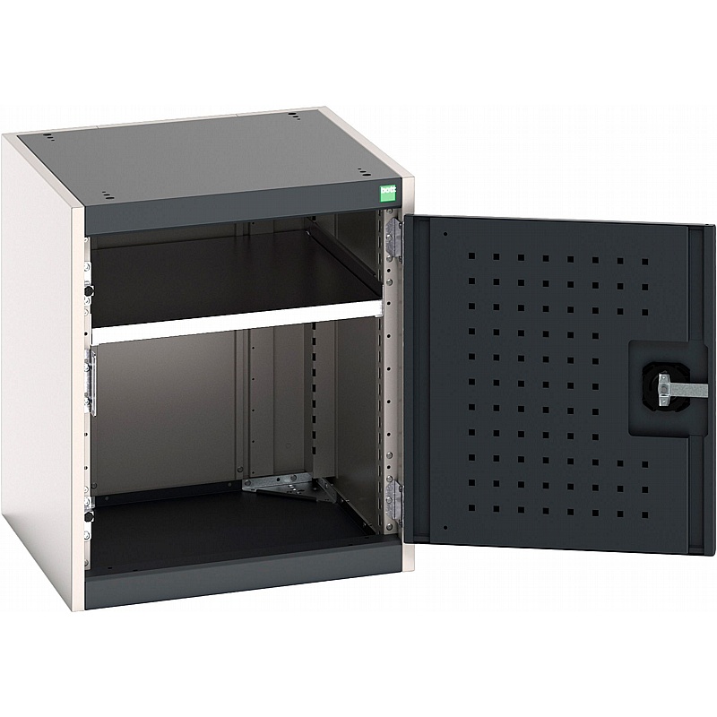 Bott Cubio Perfo Panel Lined Single Door Metal Cupboards - Workshop
