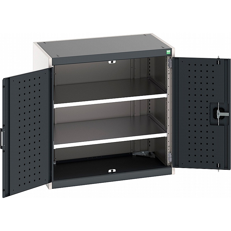 Bott Cubio Perfo Panel Lined Compact Metal Cupboards - Workshop