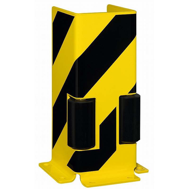 Black Bull Impact Protection Pallet Racking U-Profile Protectors with Guide Rollers - Premises