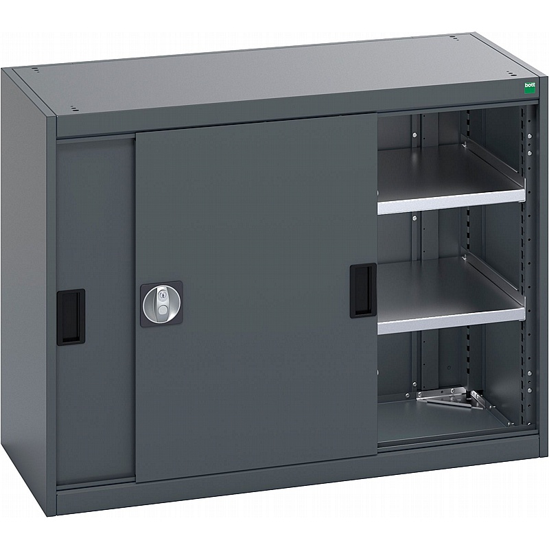 Bott Cubio Sliding Door Anthracite Compact Metal Cupboards - Workshop