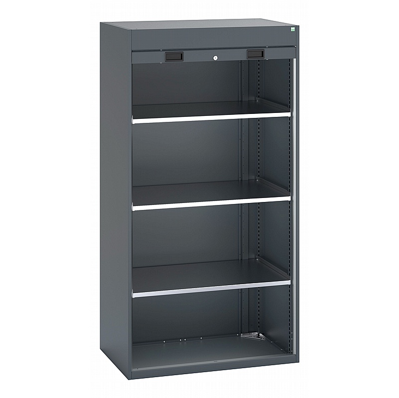 Bott Cubio Tambour Door Anthracite Metal Cupboards - Workshop