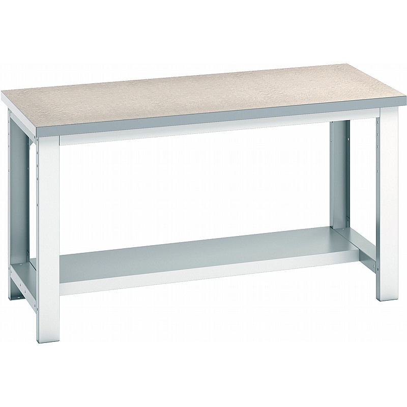 Bott Cubio Rectangular Lino Work Benches with Shelf - Workshop