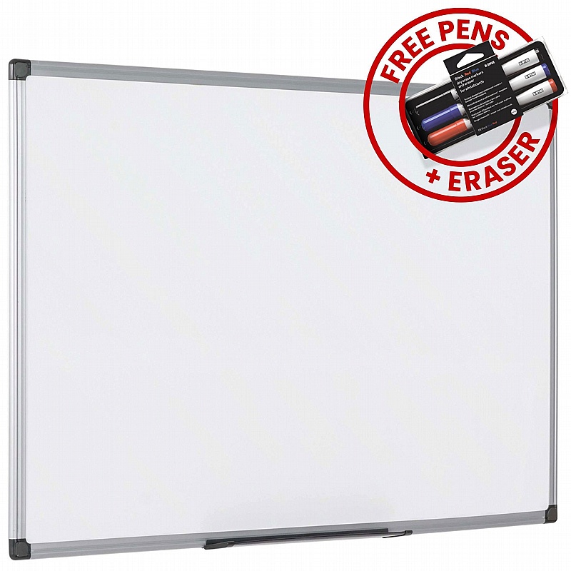Bi Office Non-Magnetic Drywipe Whiteboards + FREE Pens & Eraser - Office Furniture
