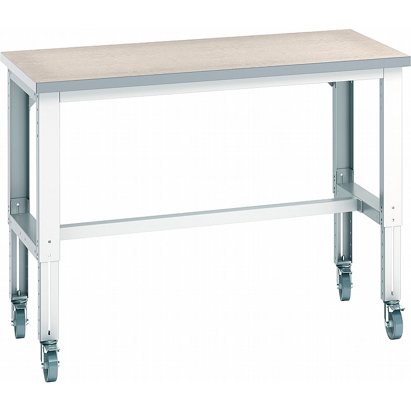 Bott Cubio Rectangular Mobile Lino Height Adjustable Work Benches - Workshop
