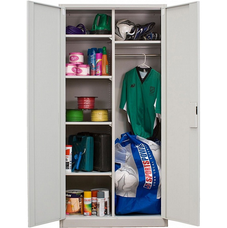 Steel-it Economy Double Door Metal Janitor Cupboard - Cleaning & Hygiene