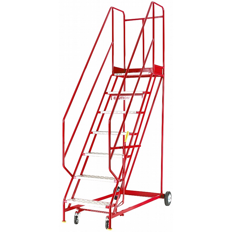 Steptek BS Quality Red Range Mobile Warehouse Steps - Access Equipment