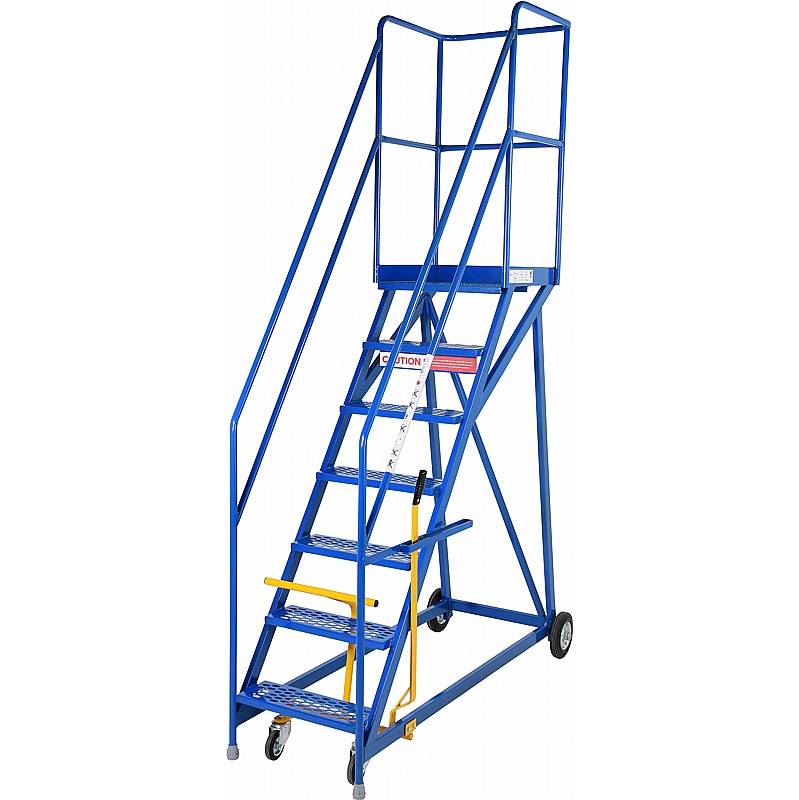 Steptek BS Quality Extra Heavy Duty Narrow Base Mobile Warehouse Steps - Access Equipment