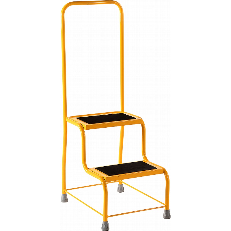 Steptek Robust Coloured Portable Steps with Handrail - Access Equipment
