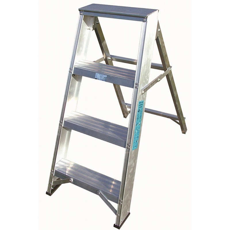 Lyte Industrial Swingback Aluminium Step Ladders - Access Equipment