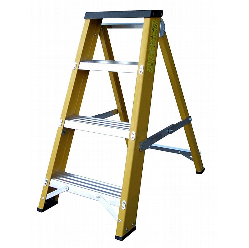 Lyte Industrial Swingback Glass Fibre Step Ladders - Access Equipment