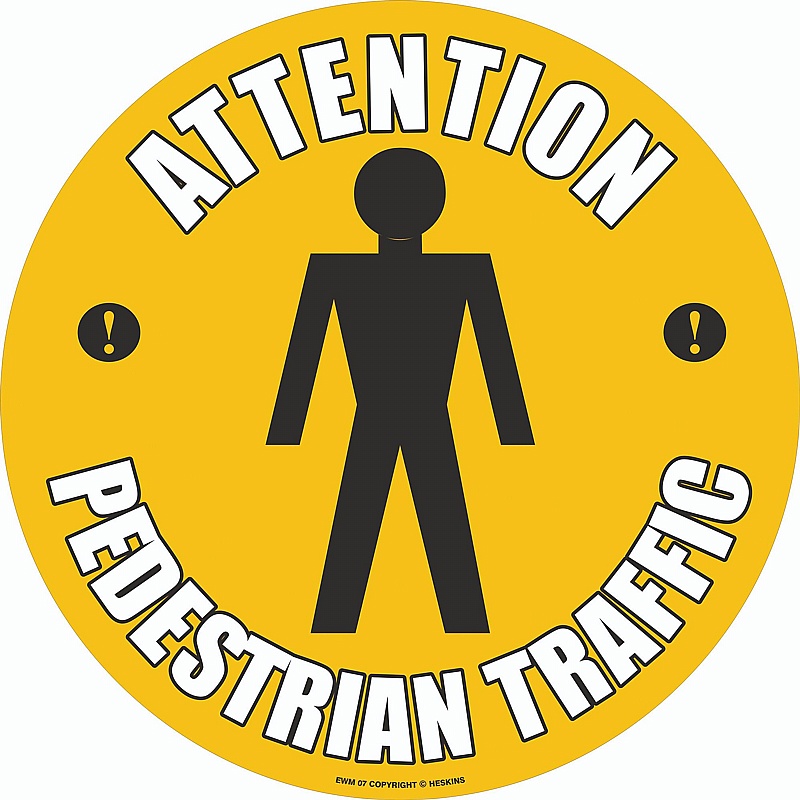 PROline Attention Pedestrian Traffic Floor Sign - Premises