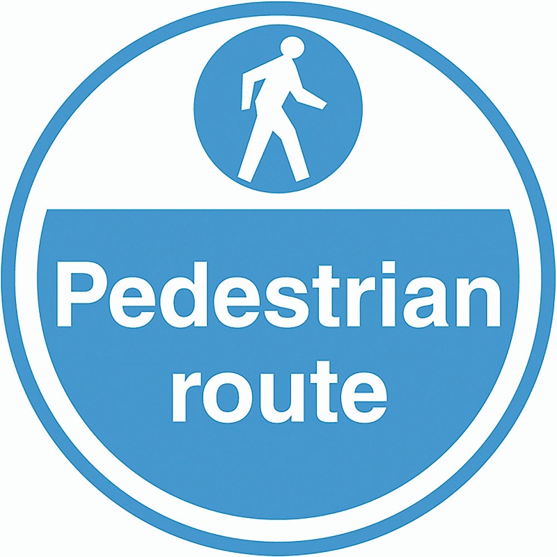 PROline Pedestrian Route Floor Sign - Premises
