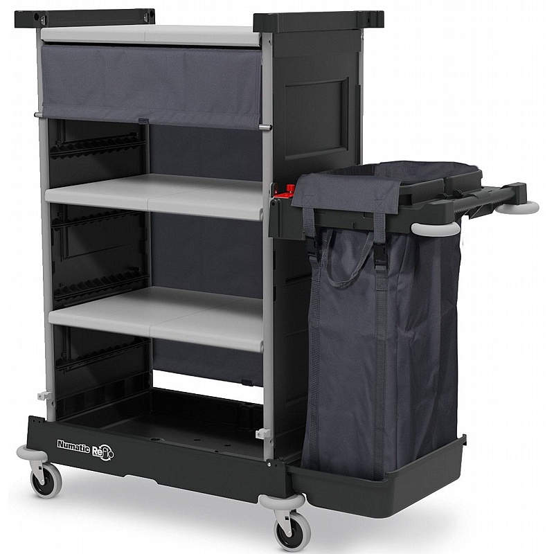 Numatic NuKeeper NKT-1R Flexi Front Twin Housekeeping Trolley - Cleaning & Hygiene