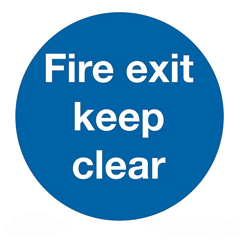 Fire Exit Keep Clear Rigid Plastic Signs - Premises