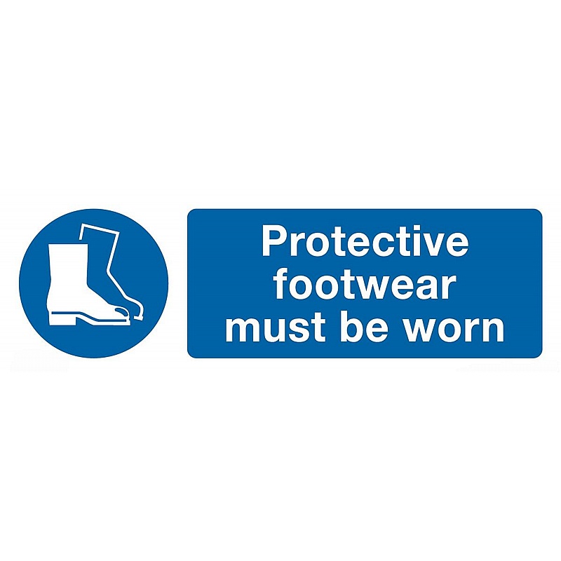 Protective Footwear Must Be Worn Rigid Plastic Signs - Premises
