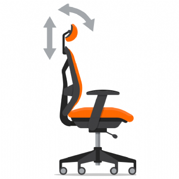 Headrest - Height & Tilt Adjustable
